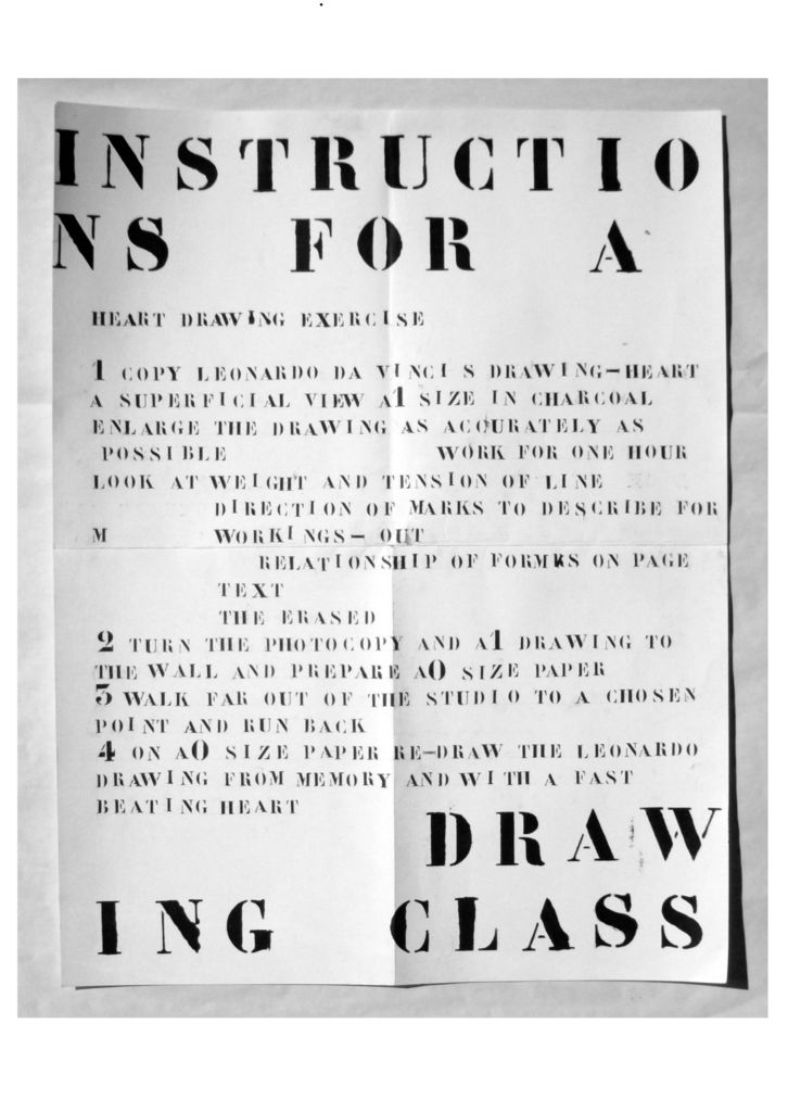 Instructions for a Drawing Class